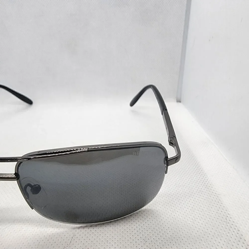 Kenneth Cole Reaction Gunmetal & Black Aviator Sunglasses